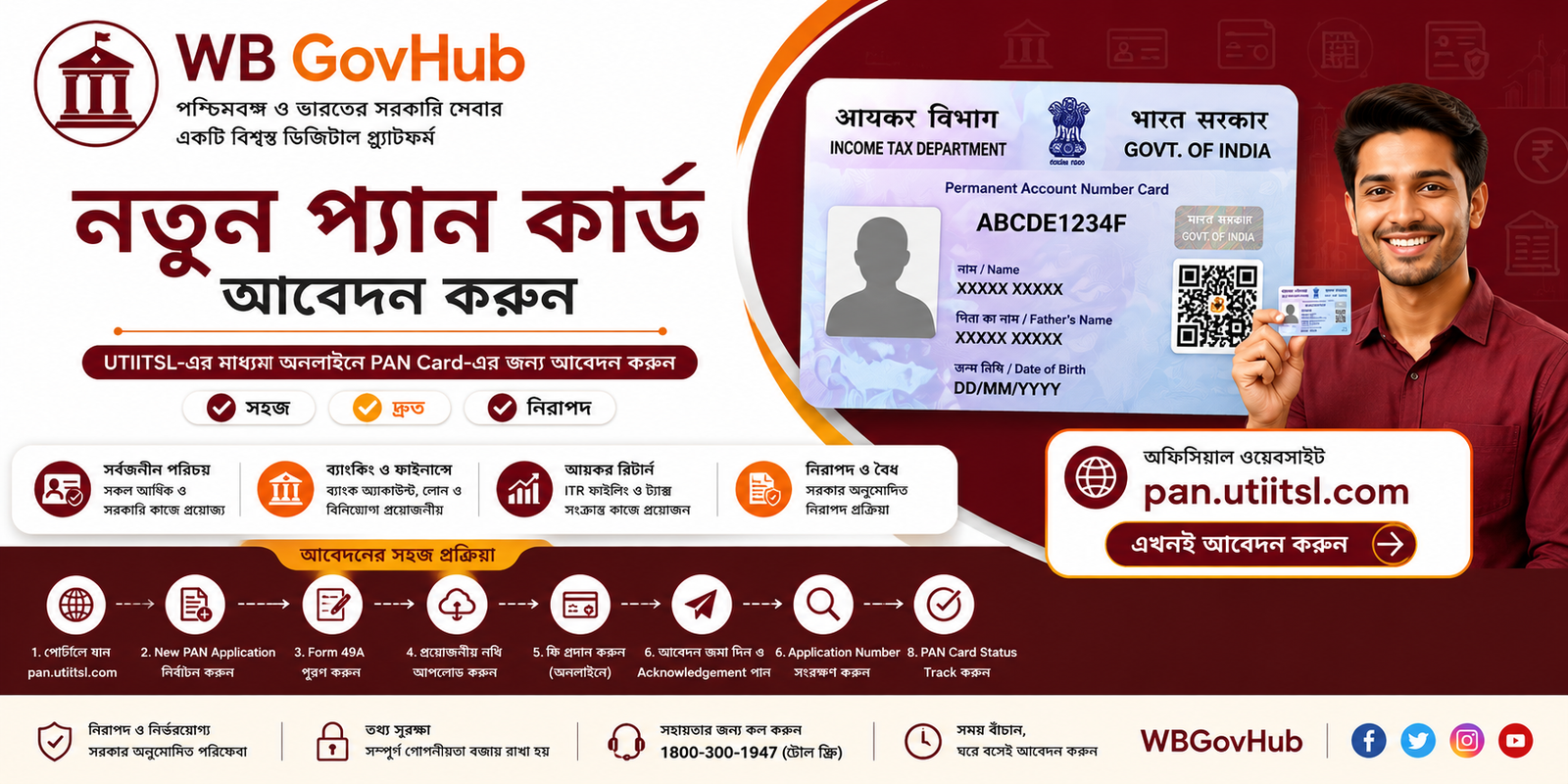 নতুন প্যান কার্ডের জন্য আবেদন