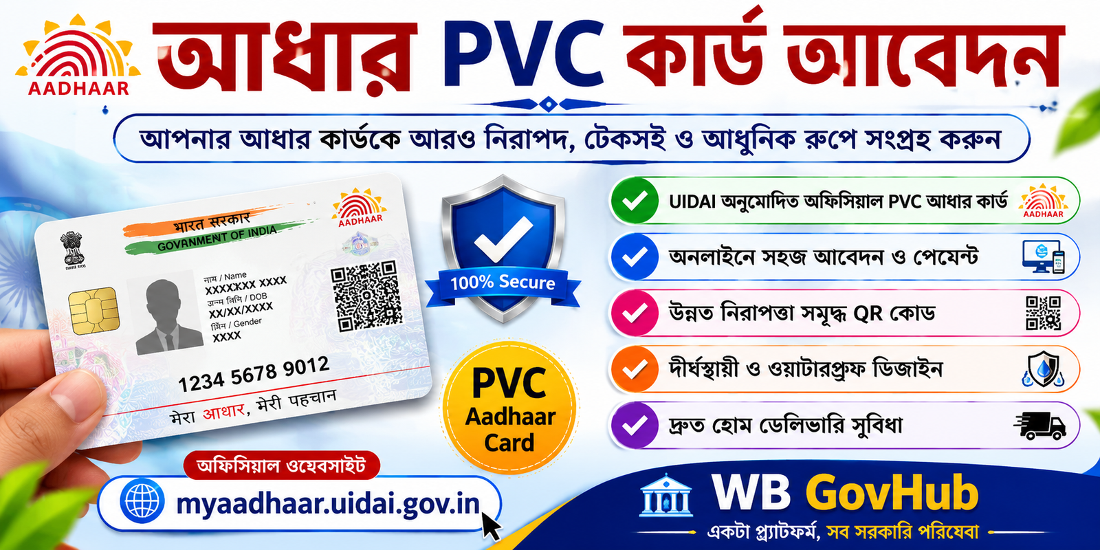 আধার PVC কার্ড আবেদন
